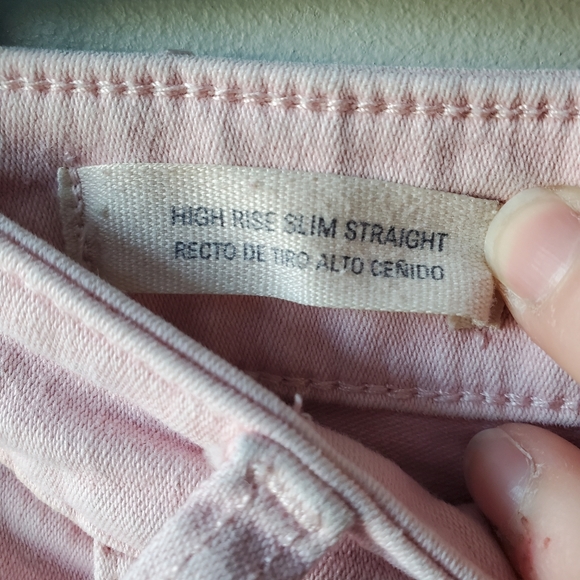 High Rise Button Fly Slim Straight Cropped Jeans Size 6 - Picture 9 of 16